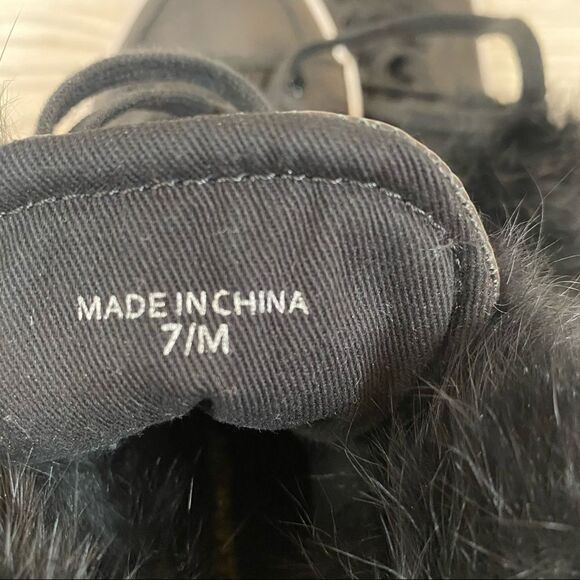 Rebecca Minkoff Sasha Leather Fur Trim Sneakers - Picture 14 of 15